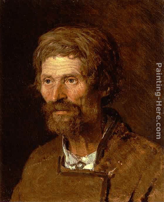 Head of an Old Ukranian Peasant painting - Ivan Nikolaevich Kramskoy Head of an Old Ukranian Peasant art painting